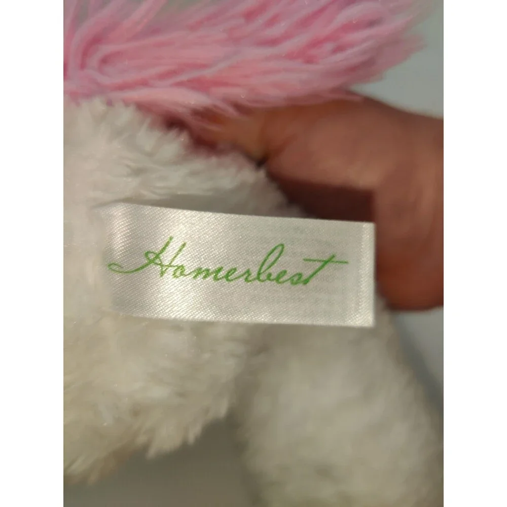 Homerbest White Pink Unicorn Plush Stuffed Animal Soft Pony Horse Toy